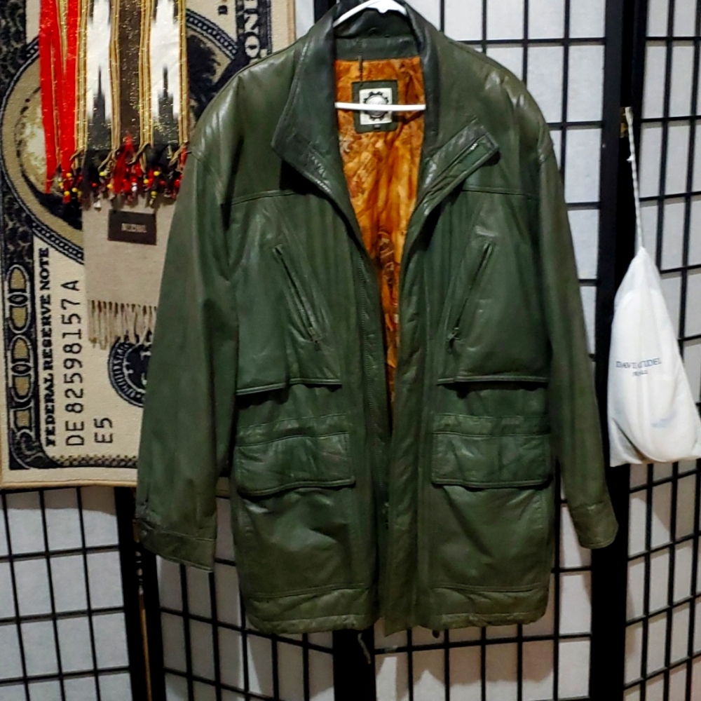 vintage genuine leather jacket